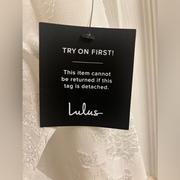 NWT Lulu’s Sweet Aura White Burnout Floral High-Low Maxi Dress - Picture 8 of 8